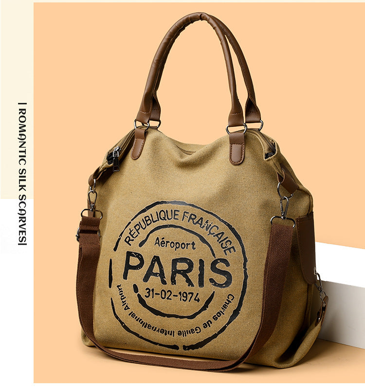 Women's Handbag Women's Shoulder Bag Fashion Purse Vintage CANVAS Bag Large Capacity Handbag Inclined Shoulder Bag Mom's Bag
