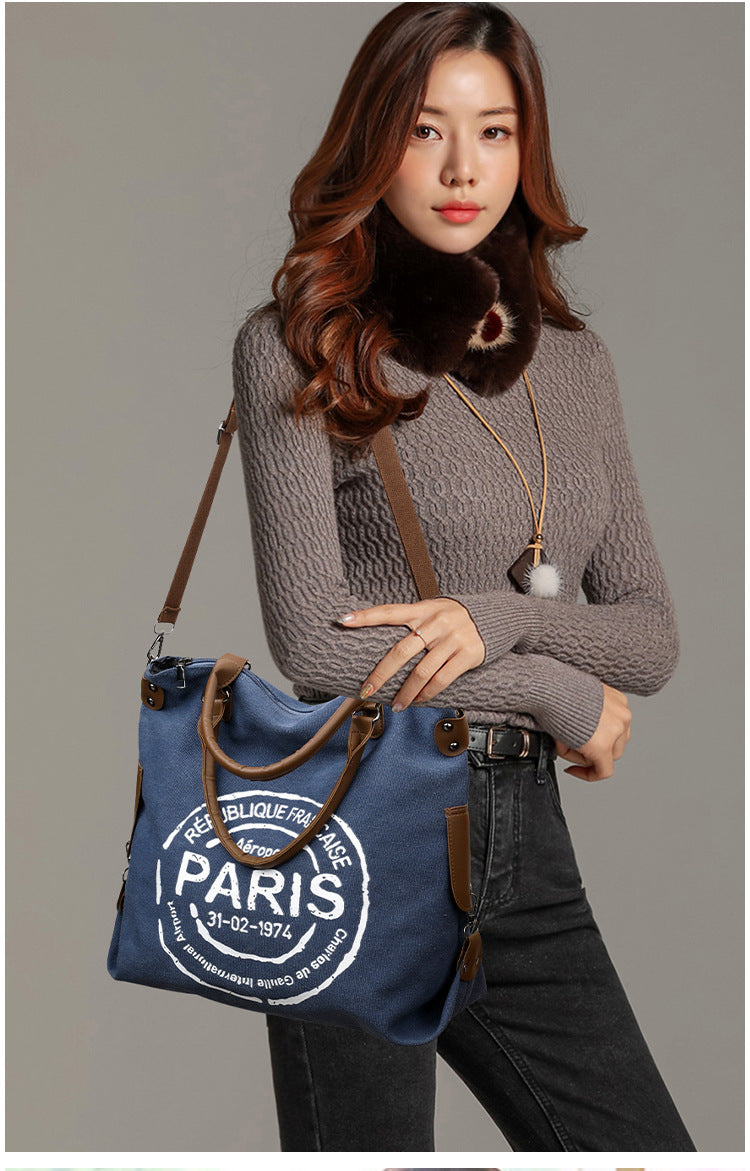 Women's Handbag Women's Shoulder Bag Fashion Purse Vintage CANVAS Bag Large Capacity Handbag Inclined Shoulder Bag Mom's Bag