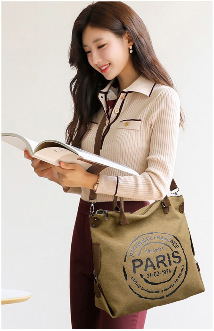 Women's Handbag Women's Shoulder Bag Fashion Purse Vintage CANVAS Bag Large Capacity Handbag Inclined Shoulder Bag Mom's Bag