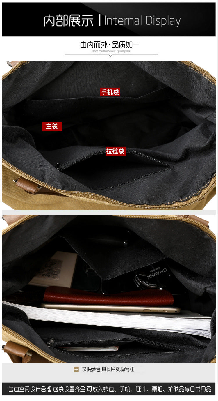 Women's Handbag Women's Shoulder Bag Fashion Purse Vintage CANVAS Bag Large Capacity Handbag Inclined Shoulder Bag Mom's Bag