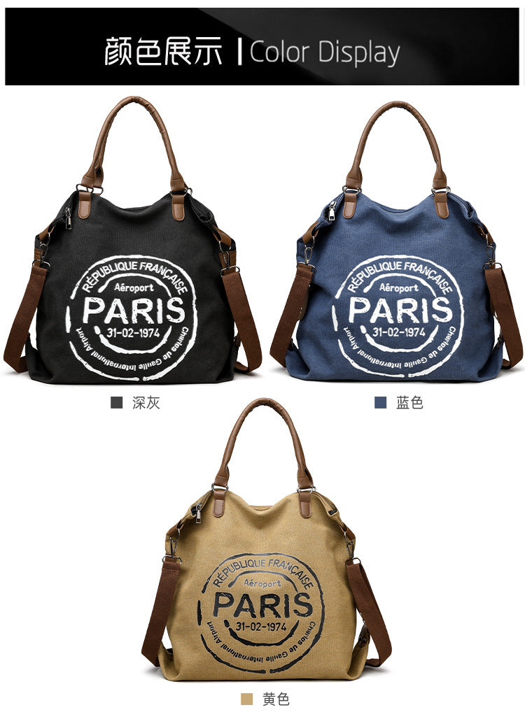 Women's Handbag Women's Shoulder Bag Fashion Purse Vintage CANVAS Bag Large Capacity Handbag Inclined Shoulder Bag Mom's Bag