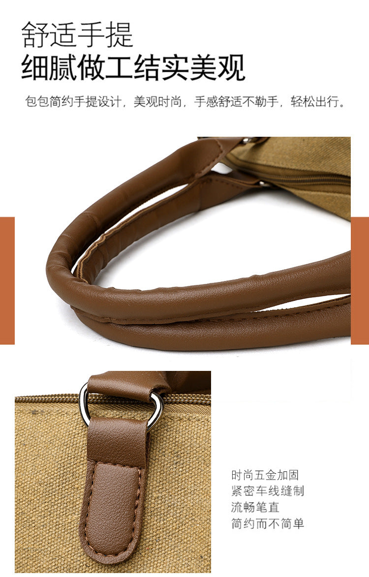 Women's Handbag Women's Shoulder Bag Fashion Purse Vintage CANVAS Bag Large Capacity Handbag Inclined Shoulder Bag Mom's Bag
