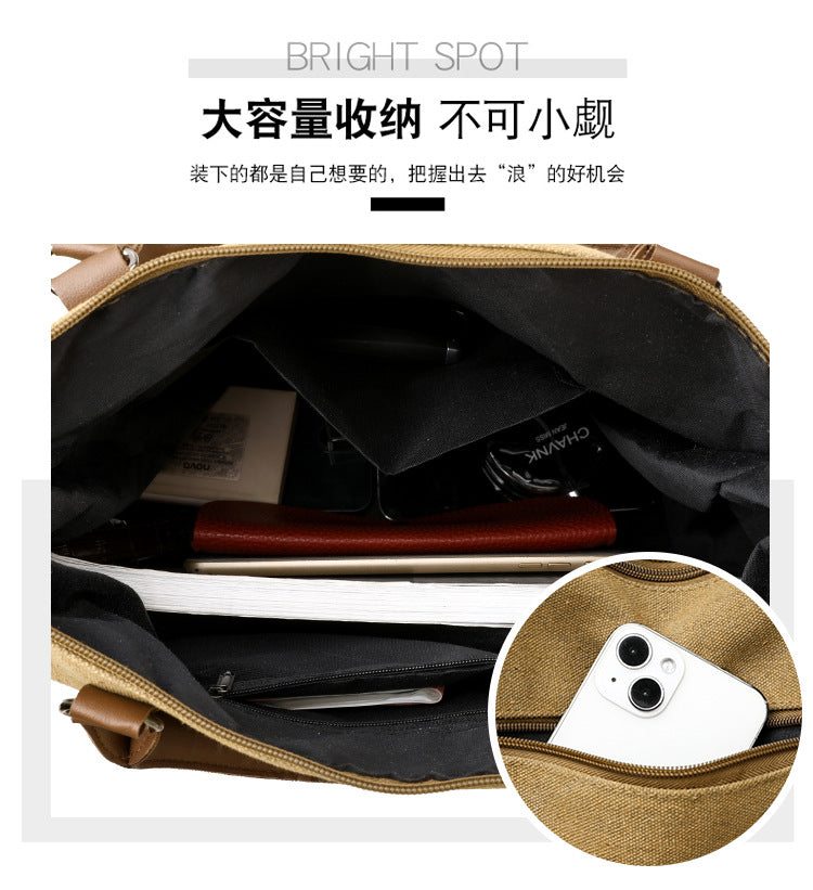 Women's Handbag Women's Shoulder Bag Fashion Purse Vintage CANVAS Bag Large Capacity Handbag Inclined Shoulder Bag Mom's Bag