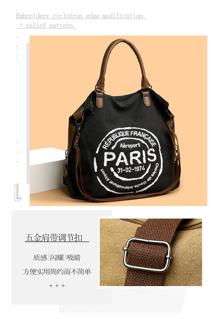 Women's Handbag Women's Shoulder Bag Fashion Purse Vintage CANVAS Bag Large Capacity Handbag Inclined Shoulder Bag Mom's Bag