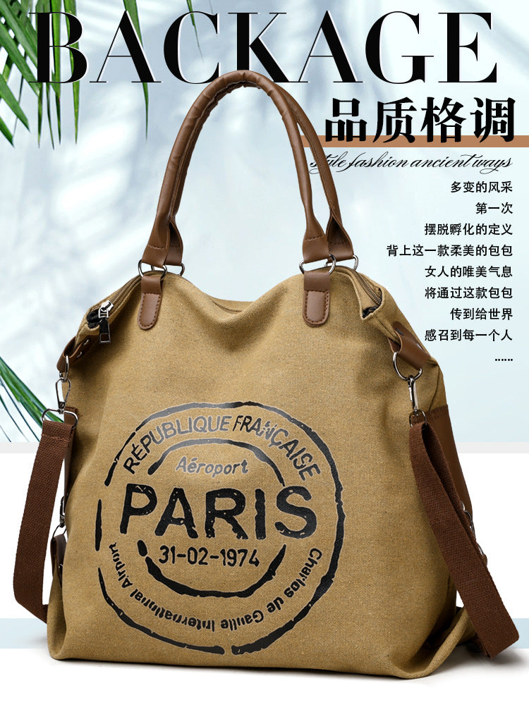 Women's Handbag Women's Shoulder Bag Fashion Purse Vintage CANVAS Bag Large Capacity Handbag Inclined Shoulder Bag Mom's Bag