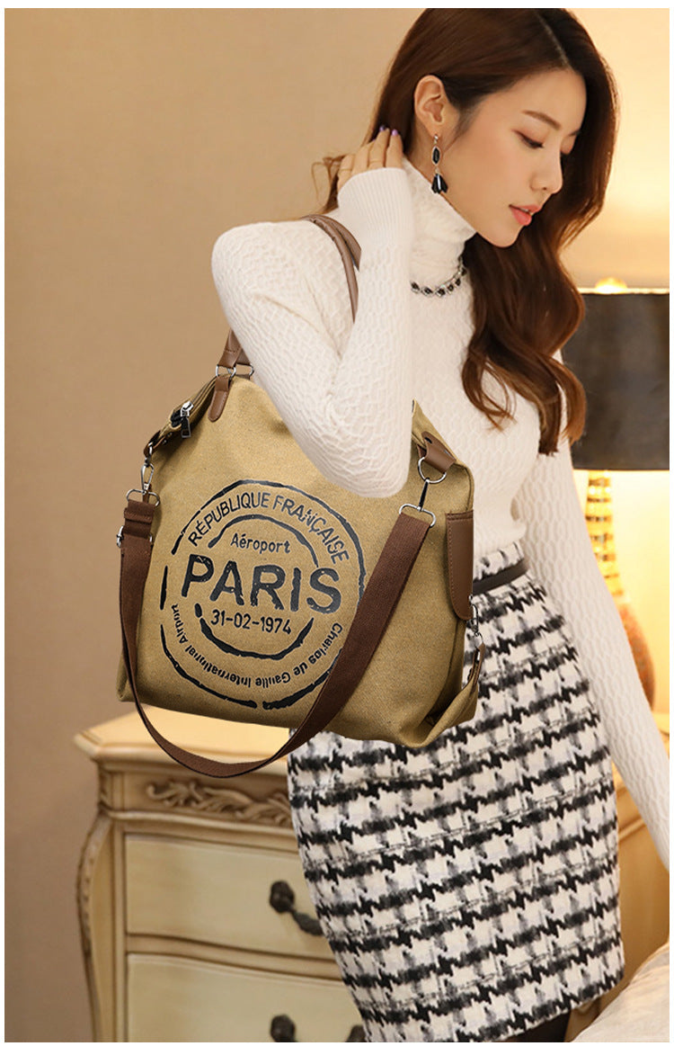 Women's Handbag Women's Shoulder Bag Fashion Purse Vintage CANVAS Bag Large Capacity Handbag Inclined Shoulder Bag Mom's Bag