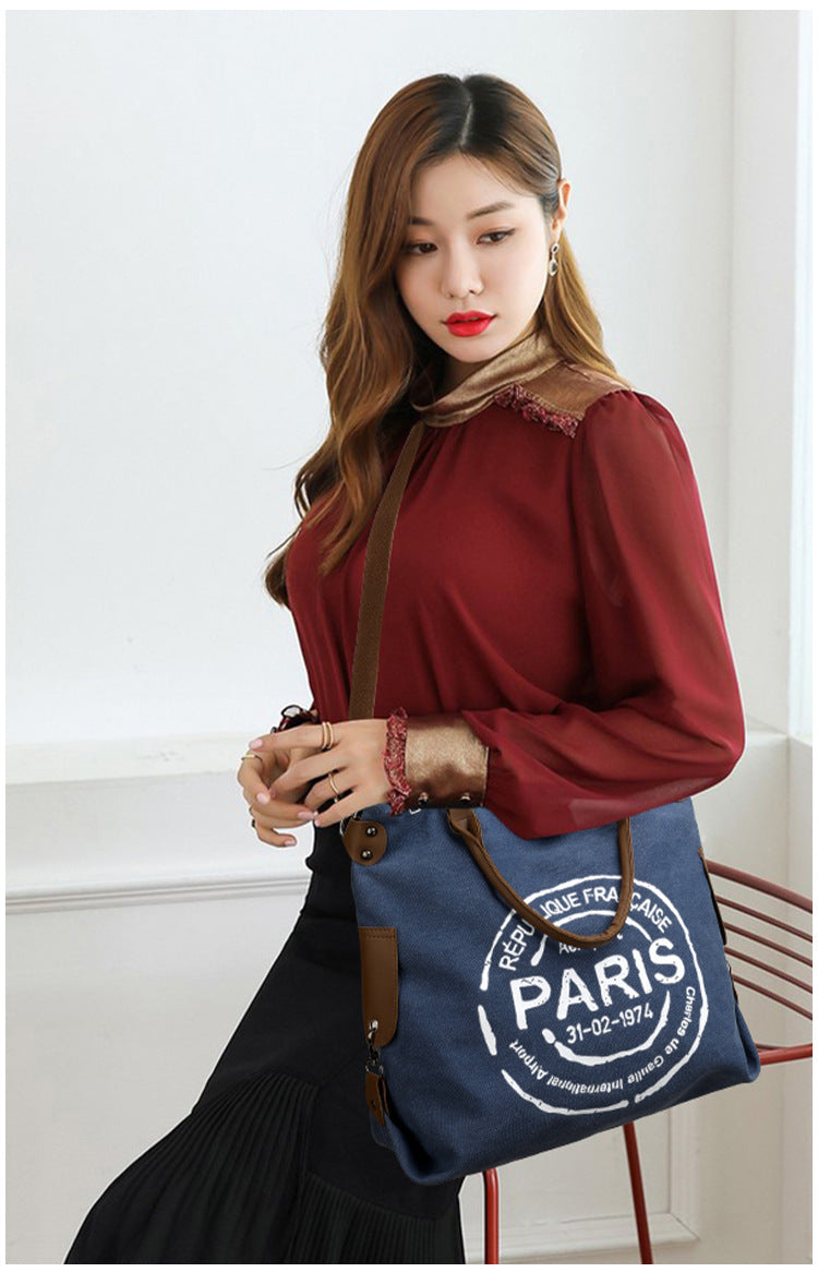 Women's Handbag Women's Shoulder Bag Fashion Purse Vintage CANVAS Bag Large Capacity Handbag Inclined Shoulder Bag Mom's Bag