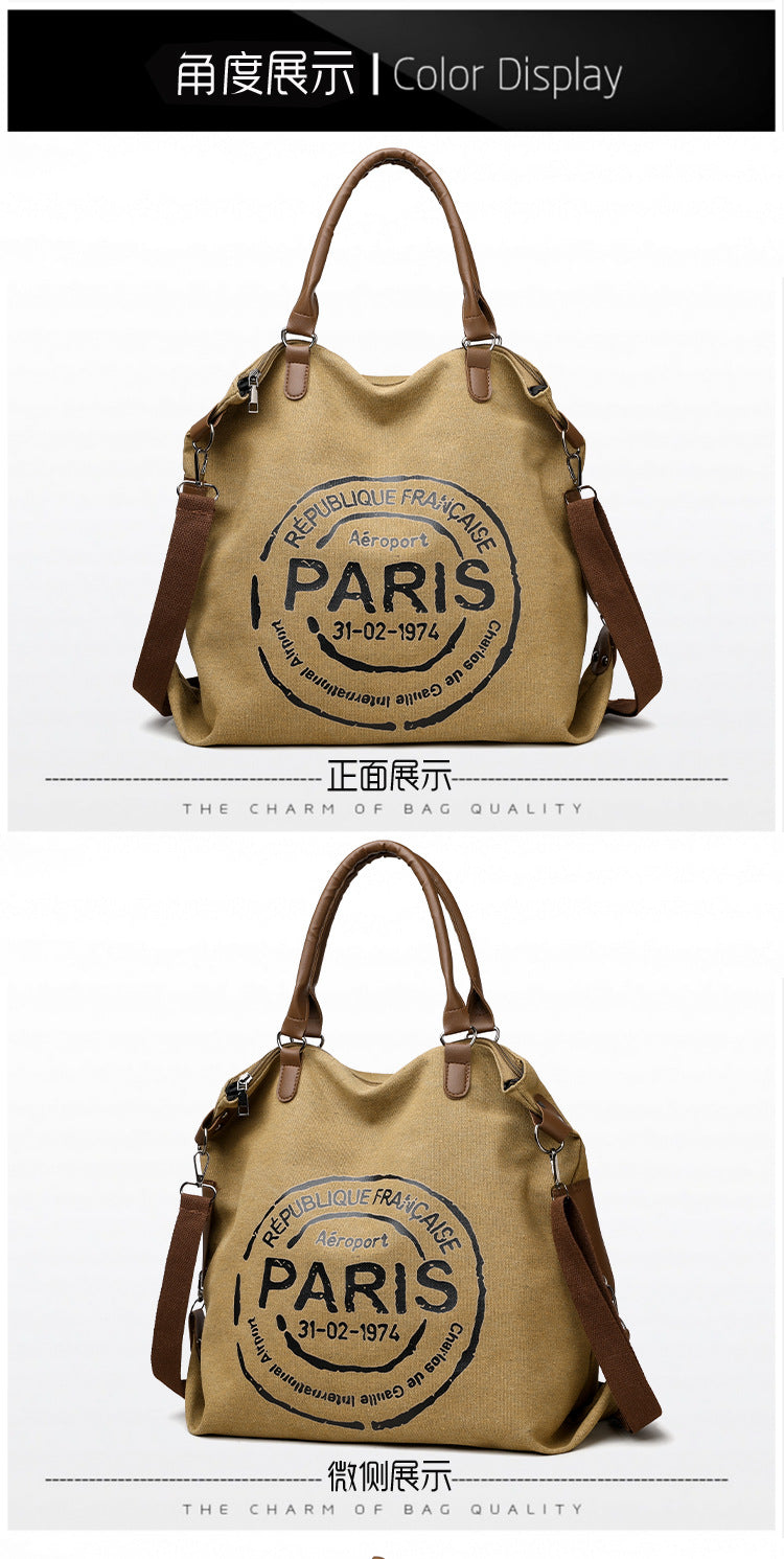 Women's Handbag Women's Shoulder Bag Fashion Purse Vintage CANVAS Bag Large Capacity Handbag Inclined Shoulder Bag Mom's Bag