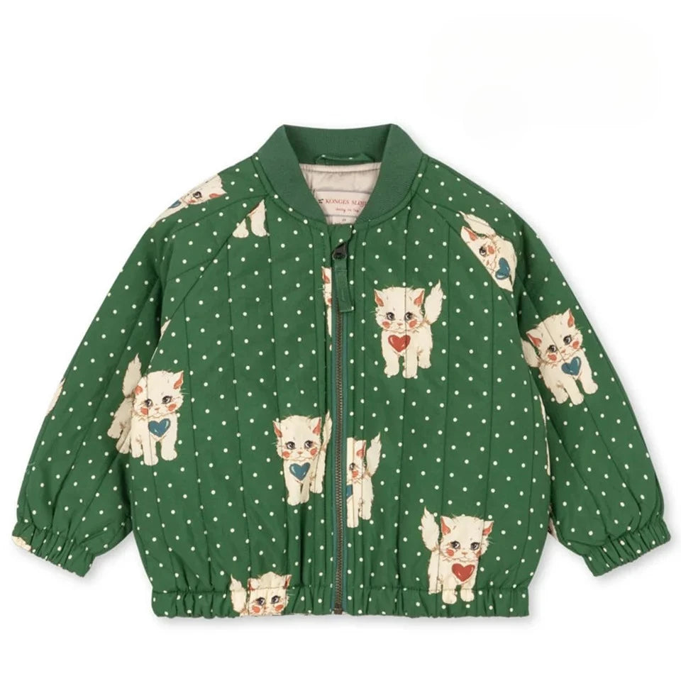 2026 KS Winter Baby girls Cartoon Lambswool Jackets Bowknot Dresses Kids Clothes Girls Cotton Shirts Corduroy Dress Flight Coats