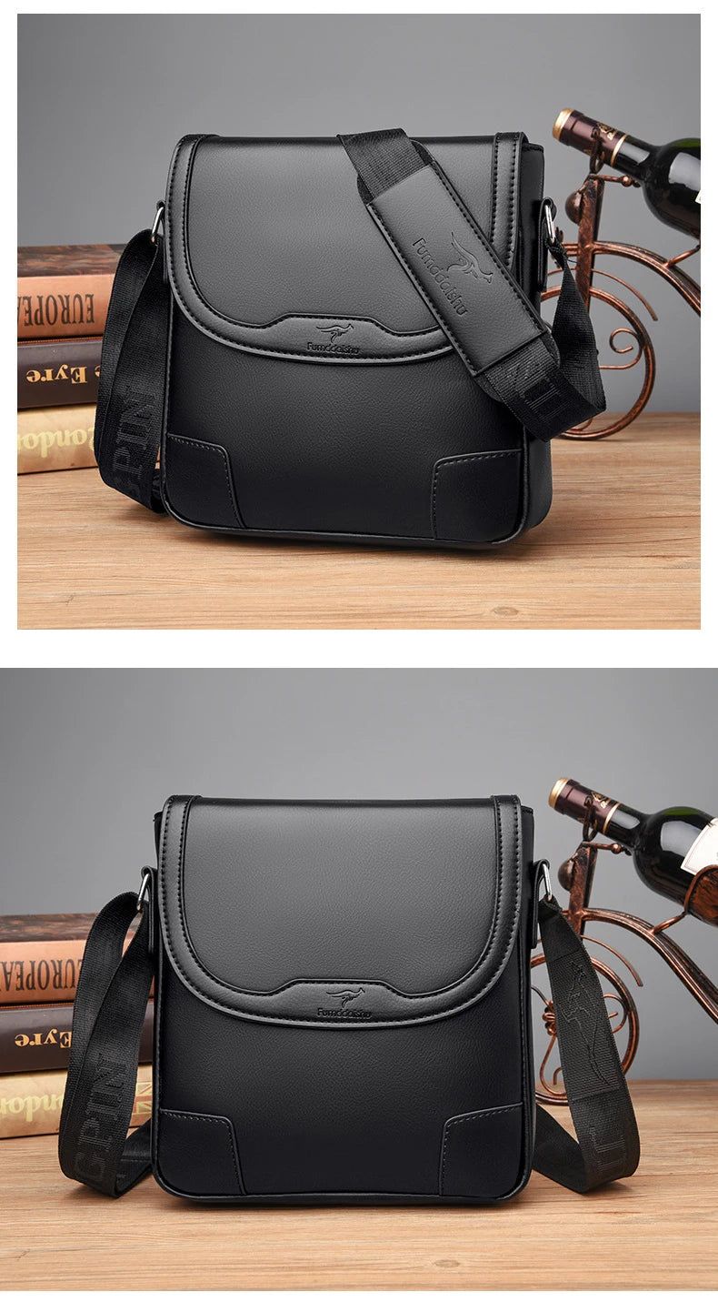 Luxury Brand Leather Messenger Bag Man Handbag Crossbody Side Bag For Men Business Office Work Bag Male Small Shoulder Bag
