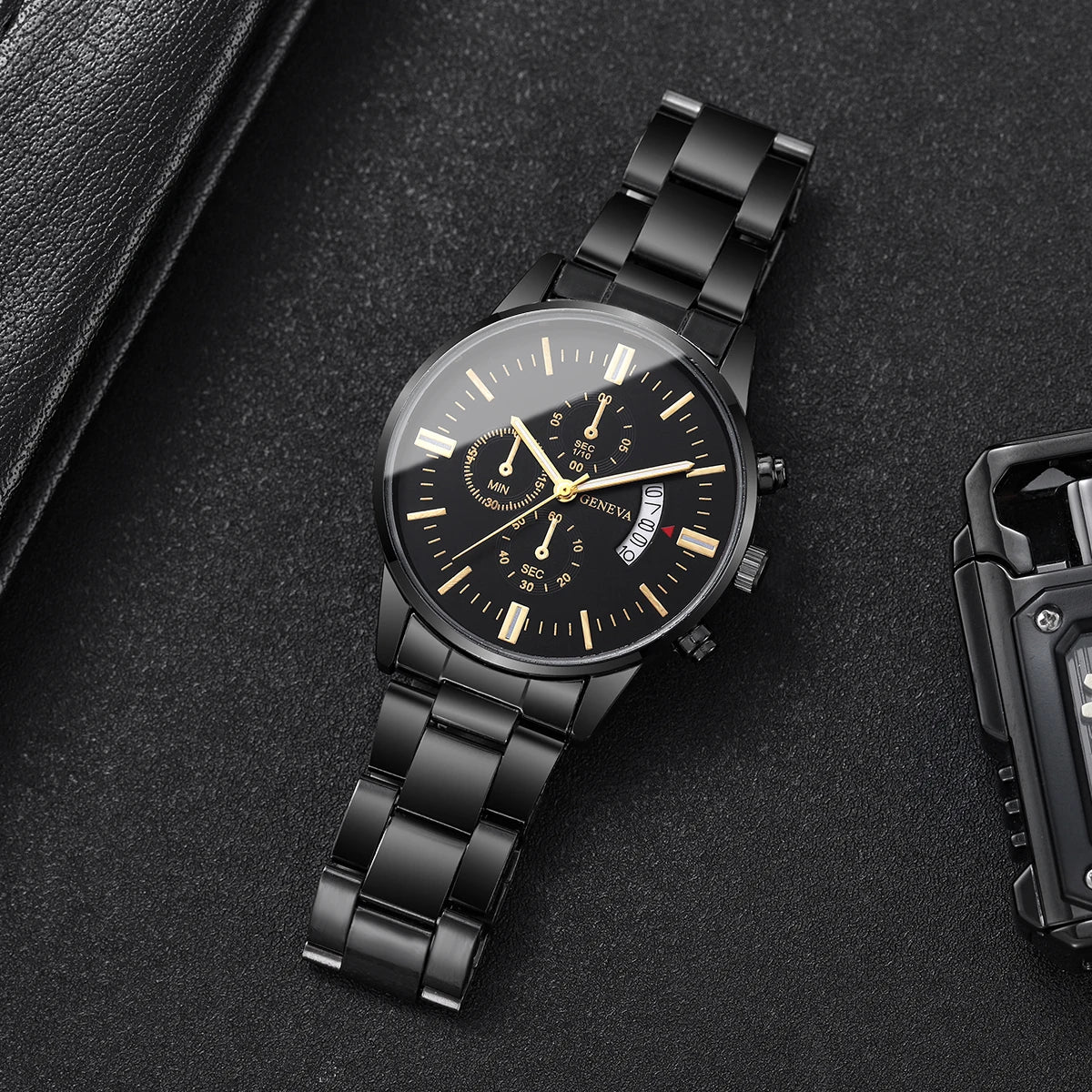 Luxury Men Business Watches Fashion Calendar Quartz Watch for Man Clock Relogio Masculino Montre Homme（Without Box）