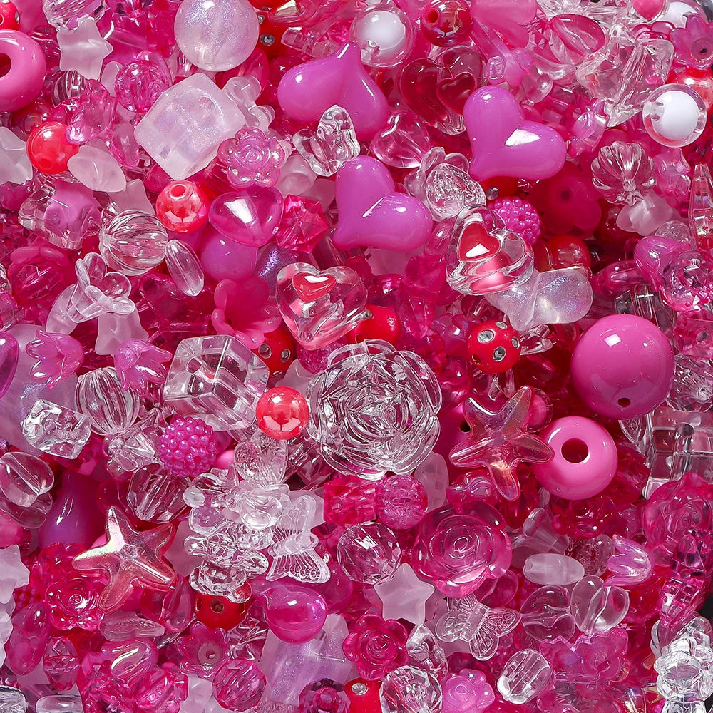 20g/lot Mixed Bowknot Beads Star Heart Butterfly Acrylic Spacer Bead for Jewelry Making DIY Bracelets Necklace Accessories