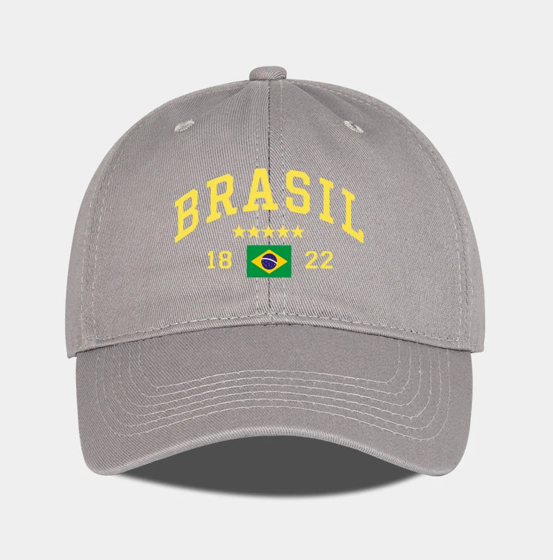 Brazil Flag Five-Star Soft-Top Baseball Cap Stylish Athletic Look Perfect for Daily Match Viewing and Outdoor Sports Great Gift