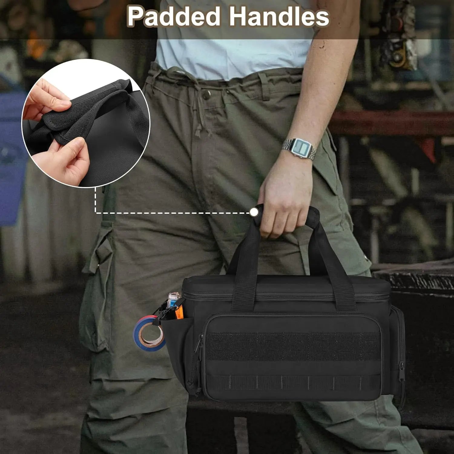 Tool storage bag, tool bag, men's hand tool storage bag, multifunctional work handbag