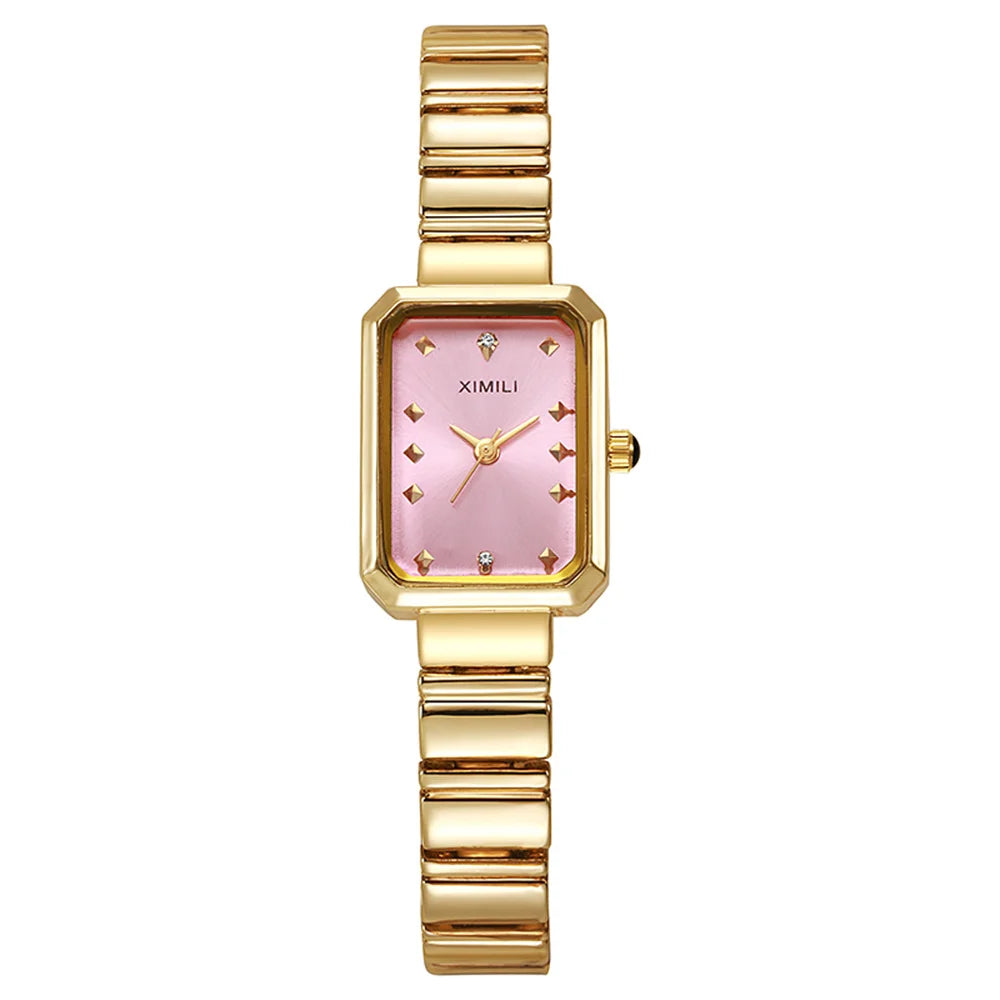Luxury Ladies Watch 2025 Hot Simple Square Quartz Watches Fashion Stainless Steel Women's Dress Clock Gift Wristwatch