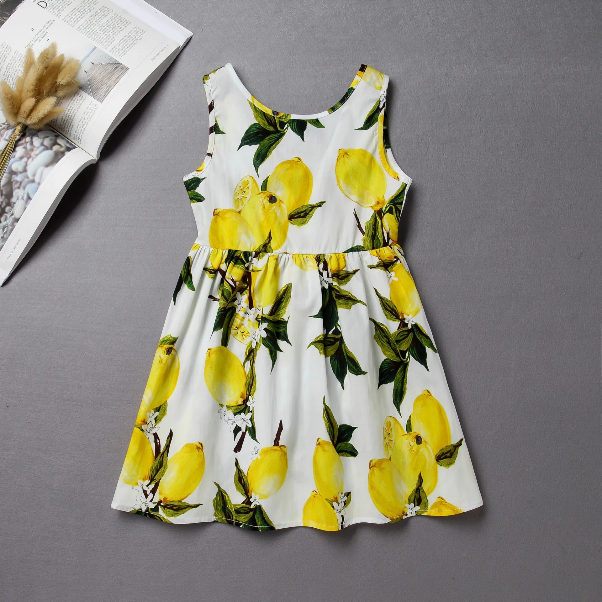 2025 Summer Girls Print Binding Rope Dress For 1-6Years Kids Cotton Sleeveless Sundress Baby Beach Above Knee Mini Casual Dress