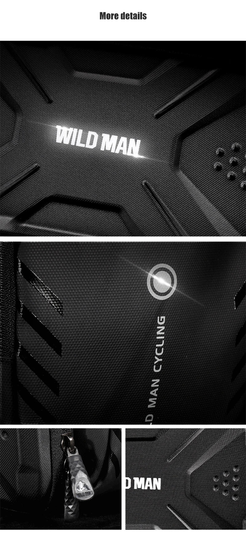 WILD MAN EVA Hard Shell Bicycle Handlebar Bag Touch Screen Phone Holder Electric Scooter Front Bag Crossbody Camera Pouch