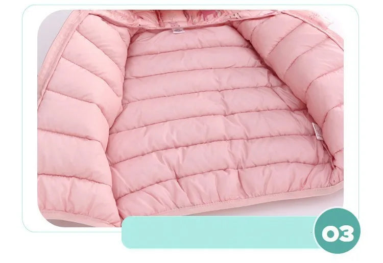 Kids Dinosaur Hooded Winter Jacket