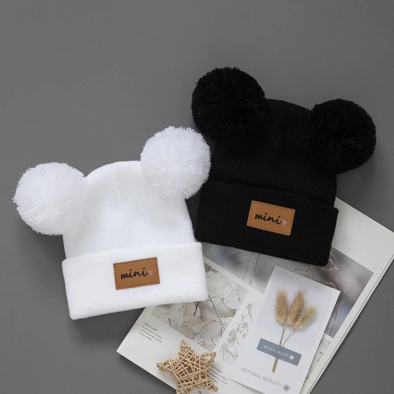 1/2pcs newborn Baby Winter Hat Kids Beanie Cap for Girls Boys Infant Accessories Children Hats Elastic 0-3Y toddler girl boy hat