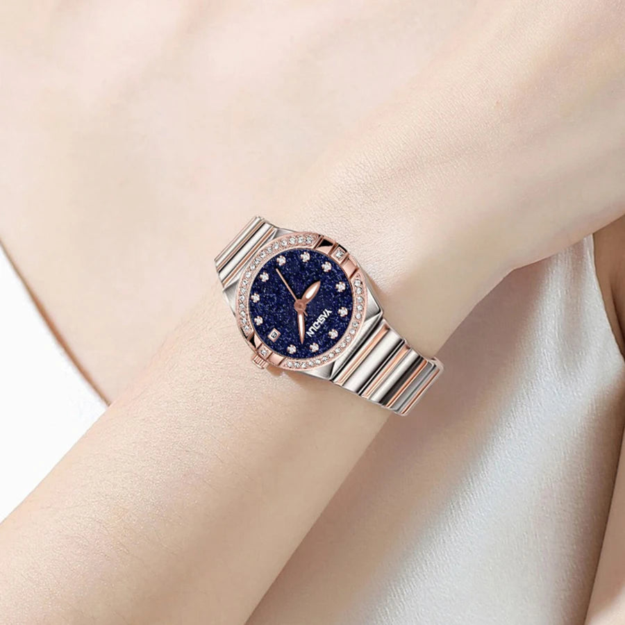 Luxury ladies' watch, mechanical wind waterproof stainless steel watch, high-quality quartz ladies' watch