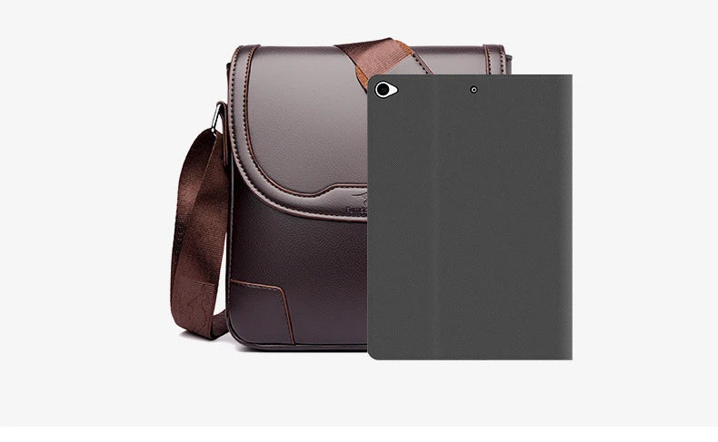 Luxury Brand Leather Messenger Bag Man Handbag Crossbody Side Bag For Men Business Office Work Bag Male Small Shoulder Bag