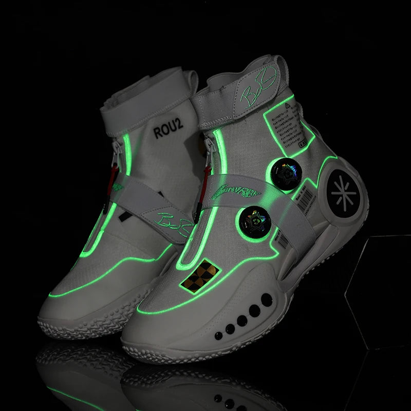 Men's Basketball Shoes Breathable Cushioning Non-Slip Wearable Runing Shoes Gym Training Athletic Basketball Sneakers for Women
