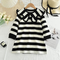 Bear Leader Autumn Spring New Girls' Dress Fashion Cute Doll Neck Flower Print Dress Children's Girls Long Sleeve Princess Dress