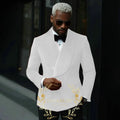 Luxury Grey Velvet Suits Men 2 Pieces Sets Double Breasted Groom Blazers Customized Man Banquet Wedding Tuxedos Male Clothing