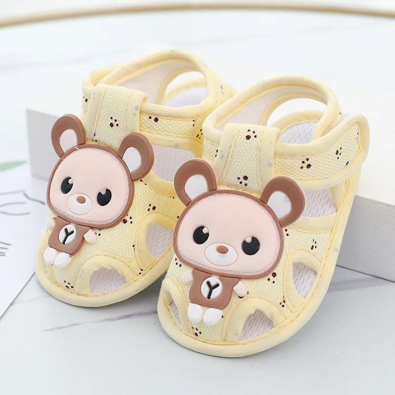 Summer Toddler Infant Kids Baby Cute Casual Princess Sandals Lovely Cartoon Soft Crib Shoes Boy Girls First Walkers Floor Shoe