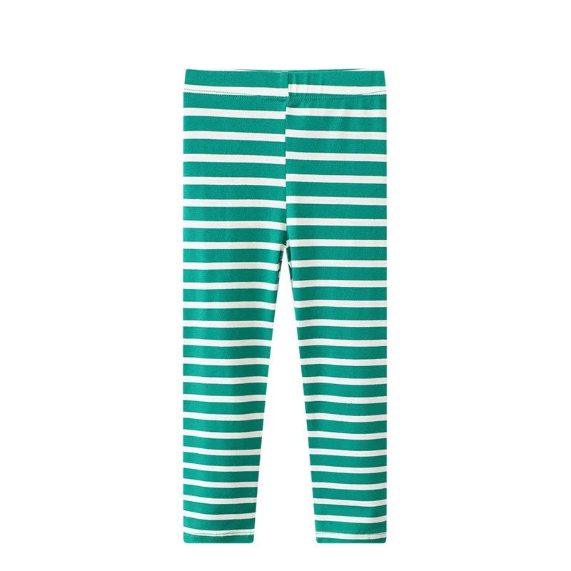 Jumping Meters 2-7T Hot Selling Striped Baby Girls Leggings Pants Kids Skinny Trousers Full Length Pants