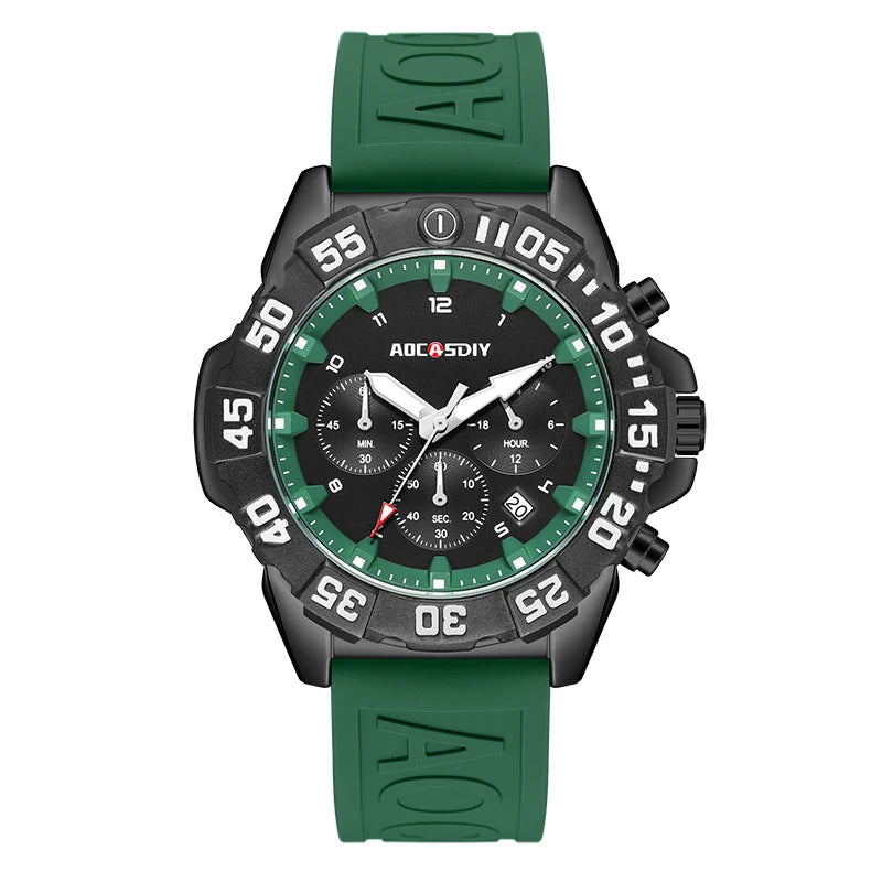 Luxury Men Clock Sport Watch For Men High Quality Waterproof Wrist Watches Chronograph Calendar Luminous Wristwatch reloj hombre