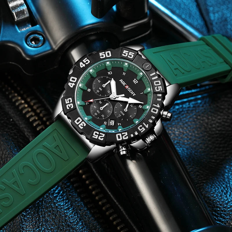 Luxury Men Clock Sport Watch For Men High Quality Waterproof Wrist Watches Chronograph Calendar Luminous Wristwatch reloj hombre