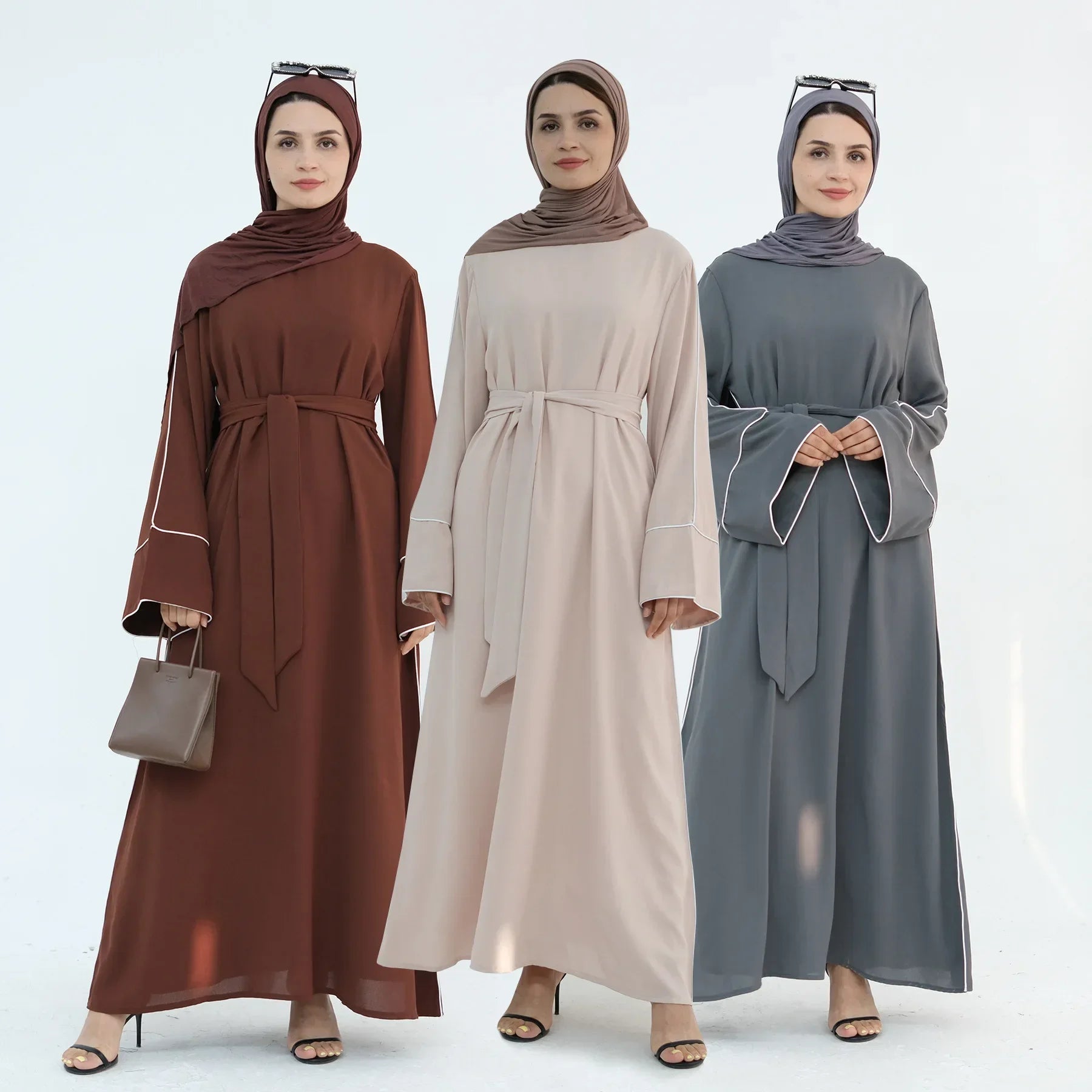 Eid Plain Closed Abaya Dress Silk Velvet Abayas for Women Dubai Luxury Muslim Modest Dresses Islamic Clothing Kaftan Hijab Robe