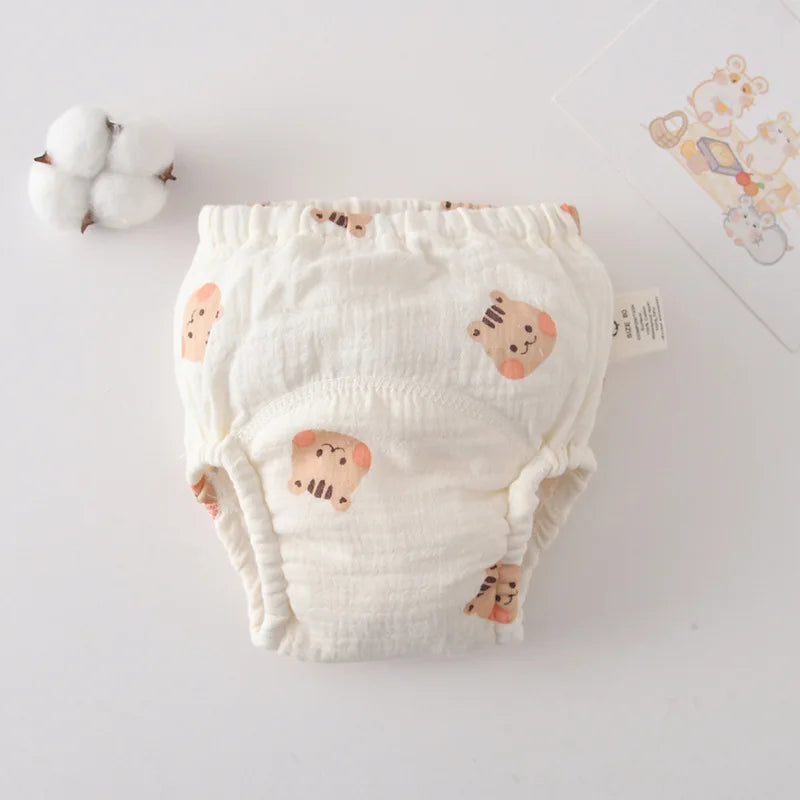 Korean Style Cotton Baby Waterproof Training Pants New Baby Diaper Infant Washable Shorts Nappy Panties Nappy Changing Underwear
