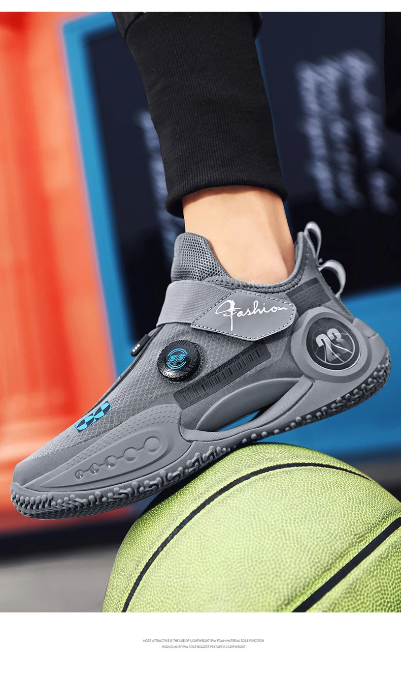 Men's Basketball Shoes Breathable Cushioning Non-Slip Wearable Runing Shoes Gym Training Athletic Basketball Sneakers for Women