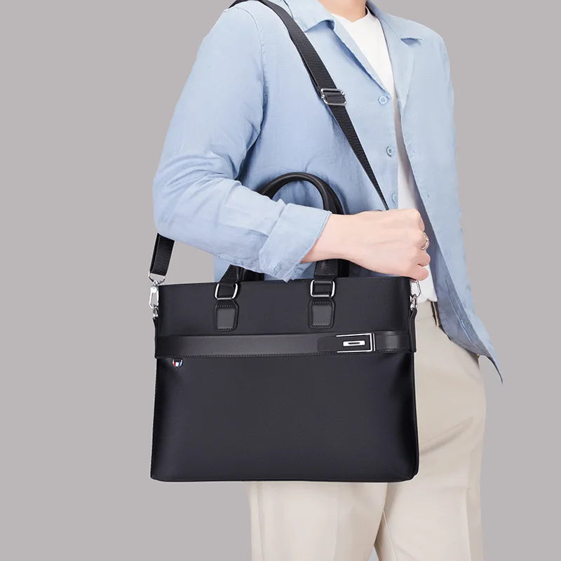 Men's Handbag Business Travel Crossbody Laptop Bag Large Capacity Commuting Office Shoulder Bag