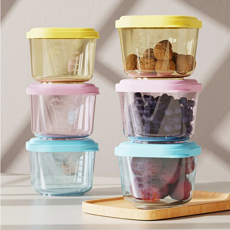 6 Pcs Baby Food Storage Containers - PP Material Steamable & Leak-Proof, Infant Feeding Bowls for Freshness, Stackable Organizer