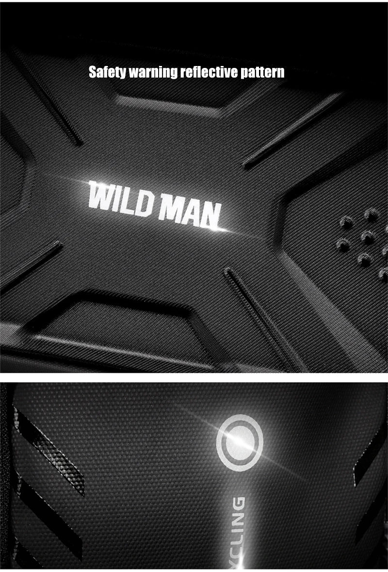 WILD MAN EVA Hard Shell Bicycle Handlebar Bag Touch Screen Phone Holder Electric Scooter Front Bag Crossbody Camera Pouch