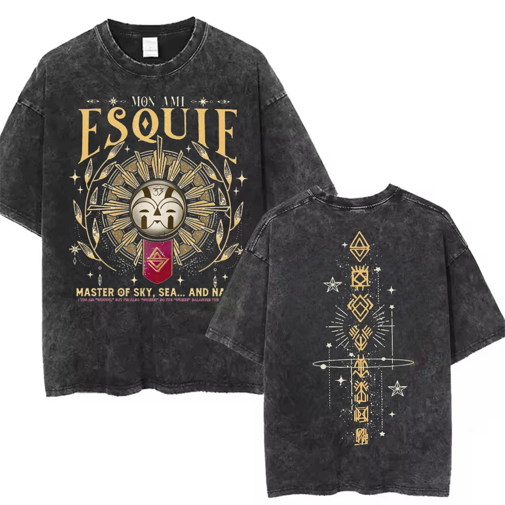 Clair Obscur Expedition 33 Cotton Gift New Design Game Fans Clothes T-shirts for Men Merch T-Shirt Vintage Wash Gamer Tops