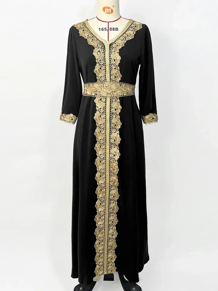 Eid Party Dress For Women Lace Dubai Arab Ramadan Abayas Caftan Kaftan Vestido Eid Muslim Woman Abaya Party Long Dresses 2026