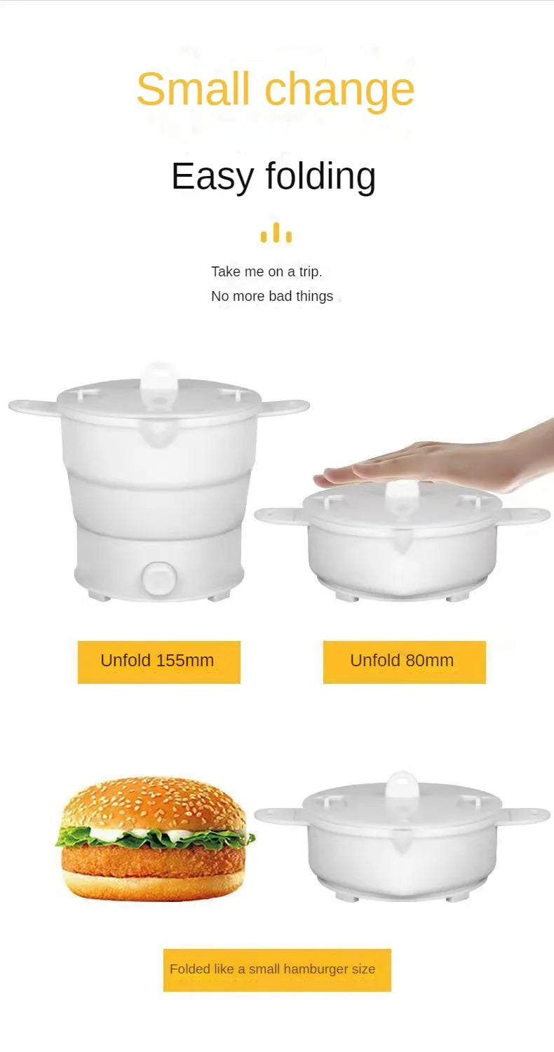 Multi Portable Foldable Pot for Travel Baby Milk Warmer Kettle Electric Cook Hot Pot Water Boiler Porridge Pot for Baby