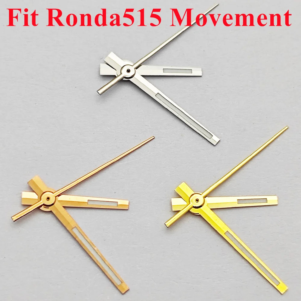 RICHUS Ronda515 Watch Hands Silver Gold Rose-Gold Watch Hands Green Luminous Fit Ronda 515 Quartz Movement Watch Accessory Part