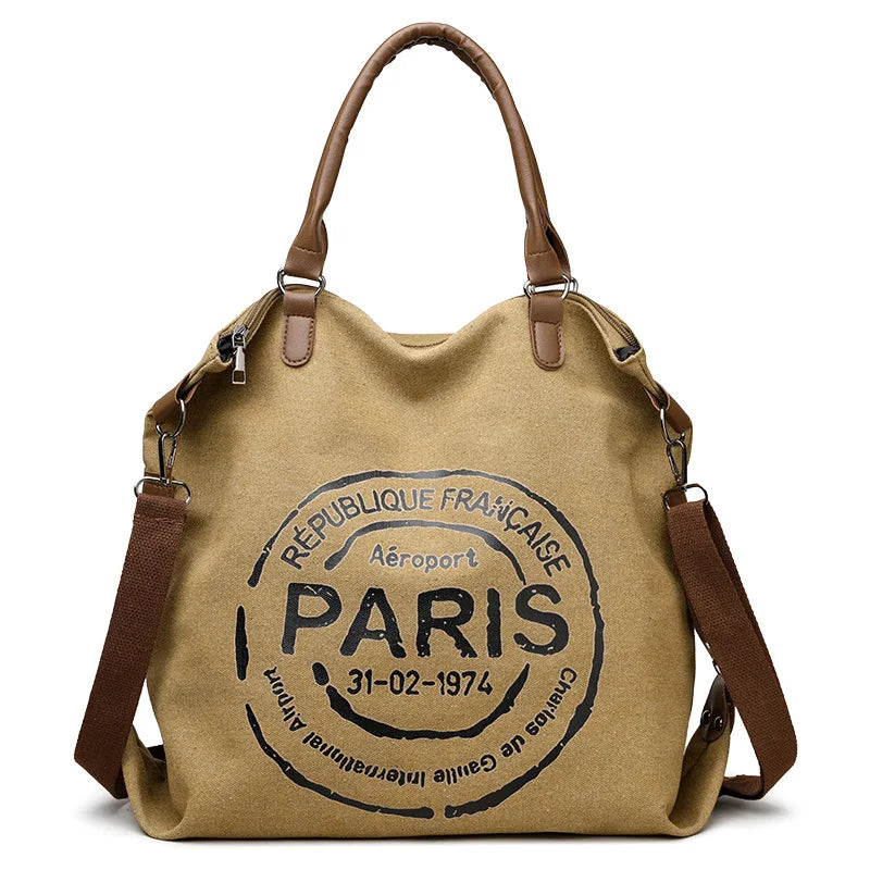 Women's Handbag Women's Shoulder Bag Fashion Purse Vintage CANVAS Bag Large Capacity Handbag Inclined Shoulder Bag Mom's Bag