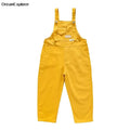 Boys Hip Hop Loose Colorful Overalls Girls Patchwork Dungaree Children Candy Color Jumpsuit Street Dance Romper Kids Streetwear