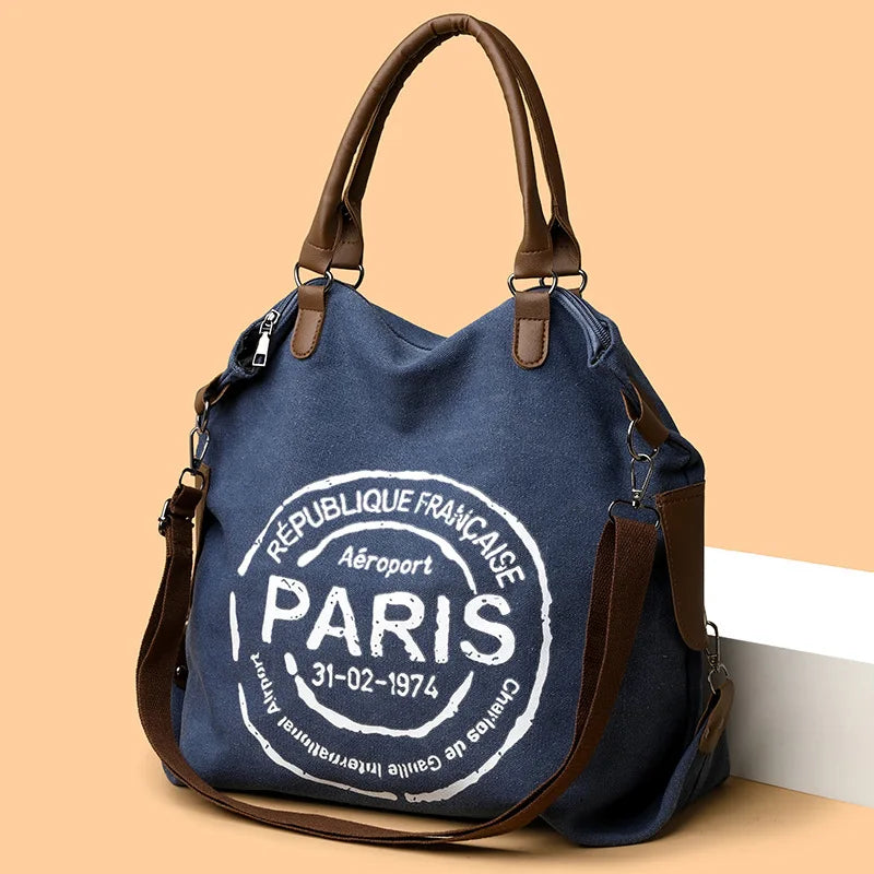 Women's Handbag Women's Shoulder Bag Fashion Purse Vintage CANVAS Bag Large Capacity Handbag Inclined Shoulder Bag Mom's Bag