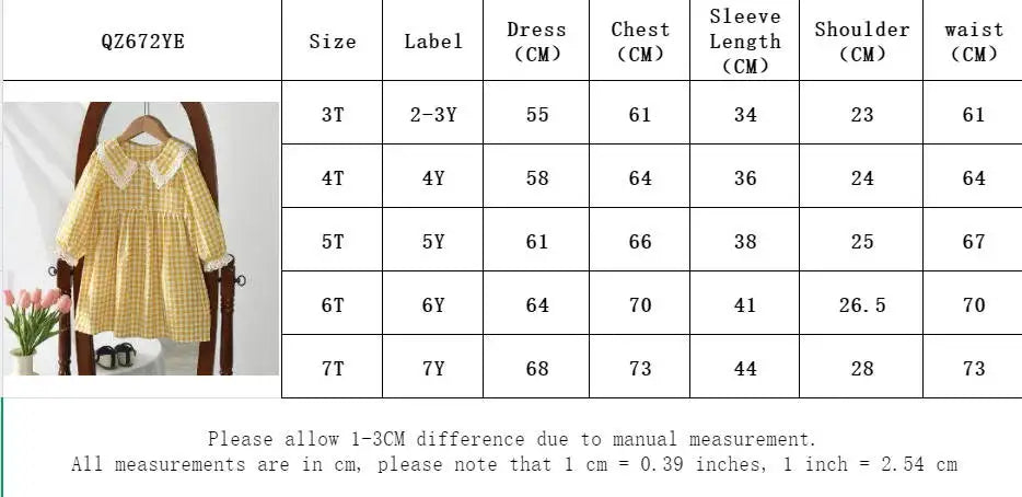 Bear Leader Autumn Spring New Girls' Dress Fashion Cute Doll Neck Flower Print Dress Children's Girls Long Sleeve Princess Dress
