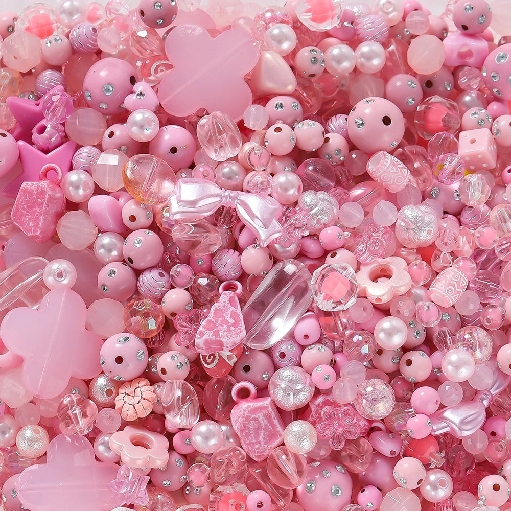 20g/lot Mixed Bowknot Beads Star Heart Butterfly Acrylic Spacer Bead for Jewelry Making DIY Bracelets Necklace Accessories