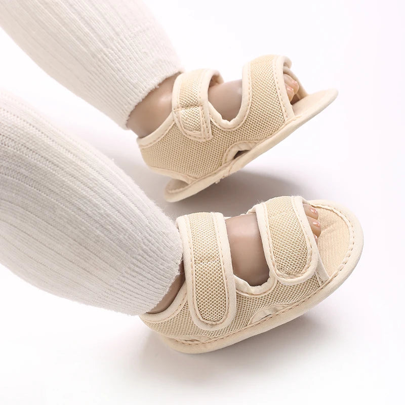 Baby Boy Sandals Soild Color Breathable Anti-Slip Shoes Toddler Soft Soled Walking Shoe First Walkers 0-18 Monthes