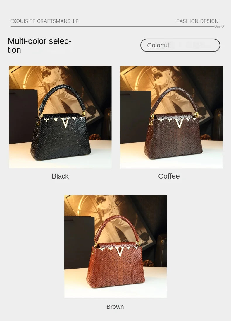fashionable and versatile handbag with a high-end feel. It's a niche bag for middle-aged moms to carry diagonally