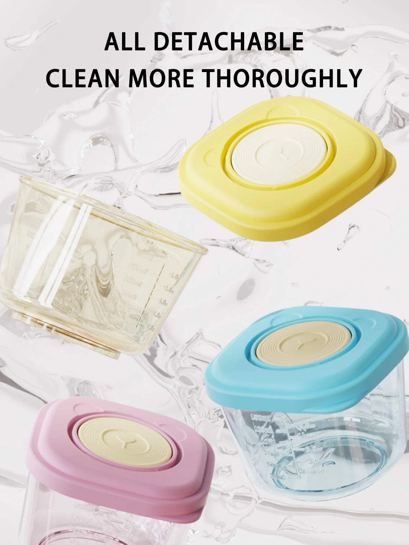 6 Pcs Baby Food Storage Containers - PP Material Steamable & Leak-Proof, Infant Feeding Bowls for Freshness, Stackable Organizer